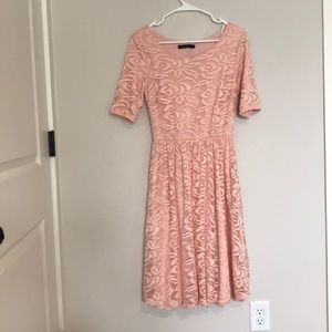 Pink lace dress